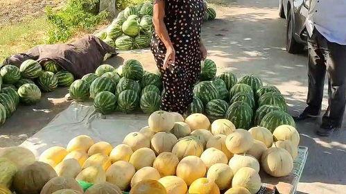 路边摊免费吃瓜,街头美食盛宴等你来尝  第1张